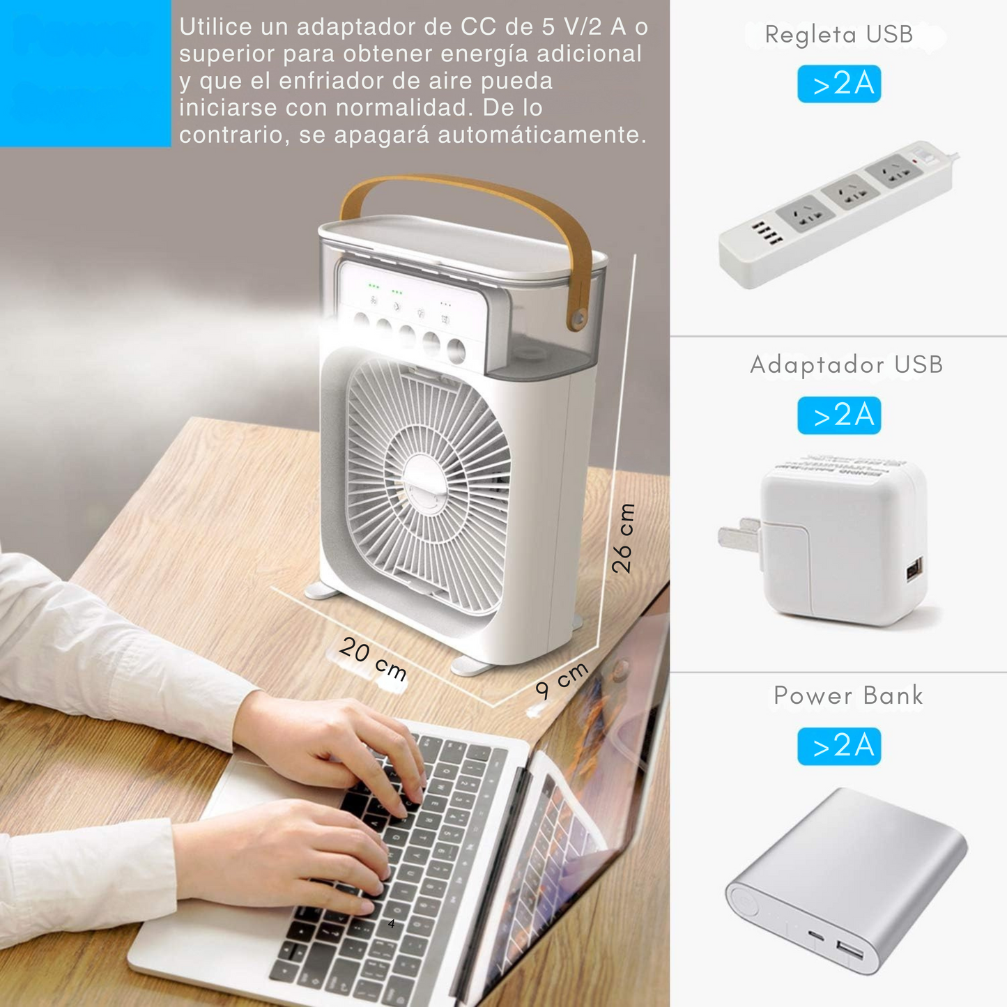 Ventilador Humidificador Aromatizante